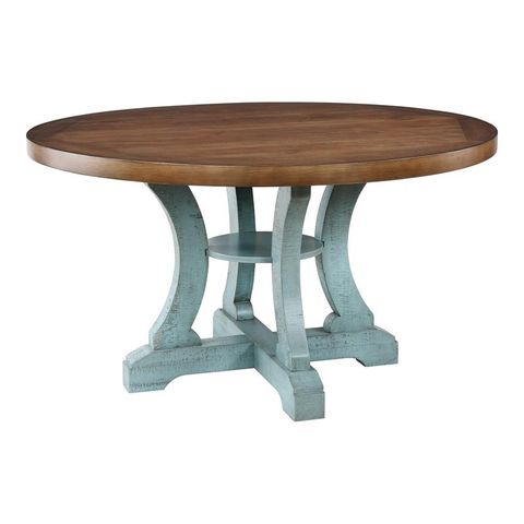 Furniture Of America Muschamp Wood Dining Table In Light Blue And Dark ... intended for Style Meets Durability The Furniture of America Muschamp Table